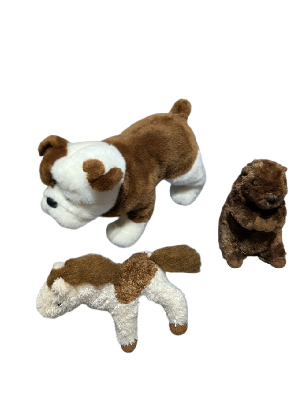Douglas Cuddle Toys Plush Lot - Bulldog, Beaver & Horse